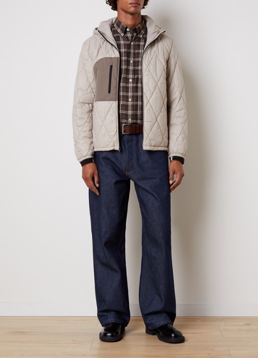 Woolrich Crestmont 3-in-1 gewatteerde parka met uitneembare voering - voorkant 3 zand