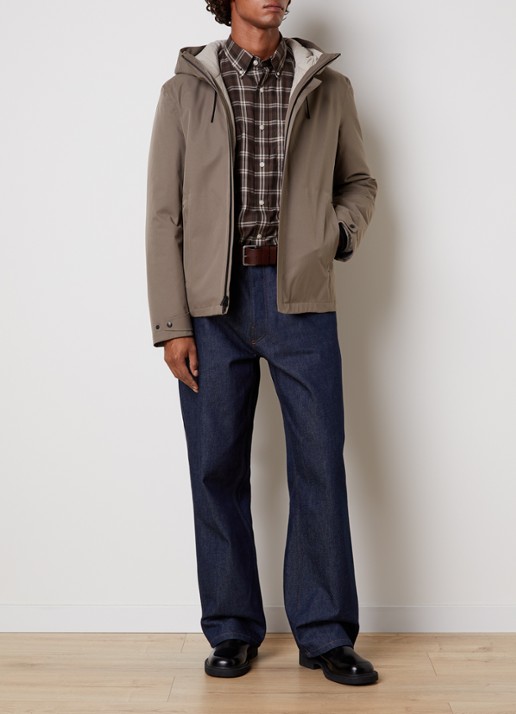 Woolrich Crestmont 3-in-1 gewatteerde parka met uitneembare voering - voorkant 4 zand