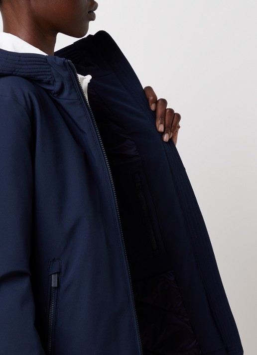 Woolrich Gewatteerd jack met donsvulling en ritszakken - detail 3 royalblauw