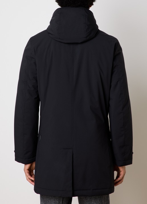 Woolrich Gewatteerde parka met afneembare capuchon - achterkant 6 zwart