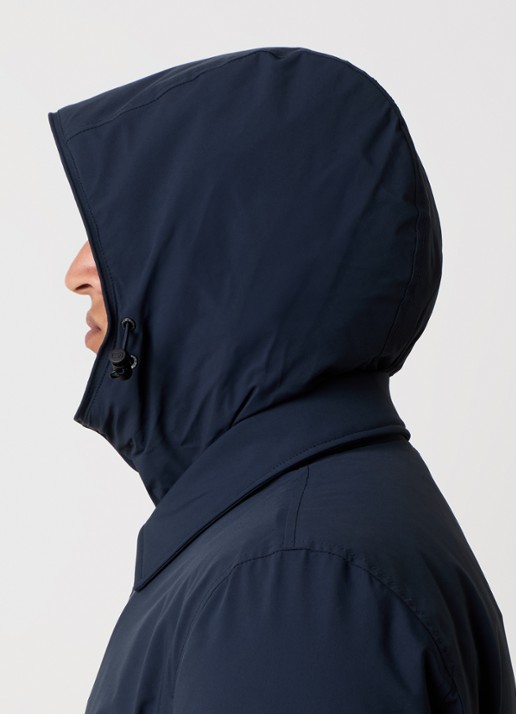 Woolrich Gewatteerde parka met afneembare capuchon - detail 5 donkerblauw