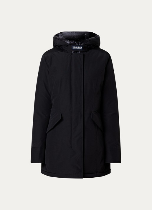 Woolrich Gewatteerde parka met donsvulling en opgestikte zakken - voorkant 4 zwart