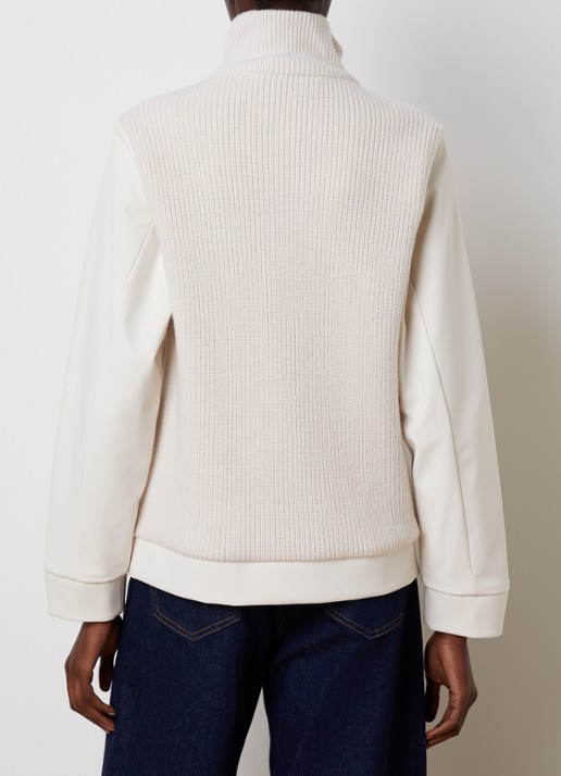 Woolrich Jack van wol met steekzakken - achterkant 6 gebroken wit