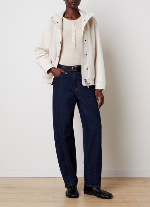 Woolrich Jack van wol met steekzakken - voorkant 5 gebroken wit