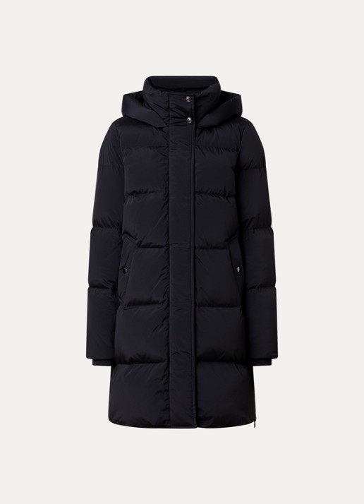 Woolrich Kelly gewatteerde parka met donsvulling en steekzakken - voorkant 2 zwart
