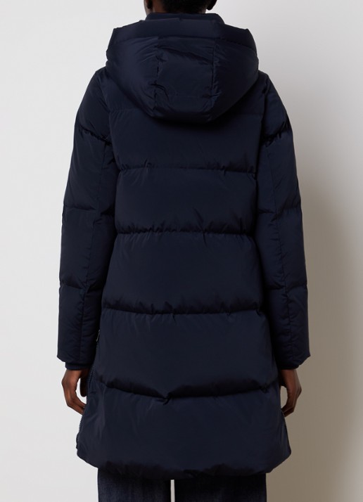 Woolrich Kelly gewatteerde parka met donsvulling en steekzakken - achterkant 6 donkerblauw