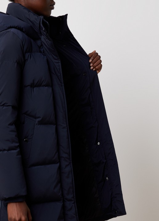 Woolrich Kelly gewatteerde parka met donsvulling en steekzakken - detail 3 donkerblauw