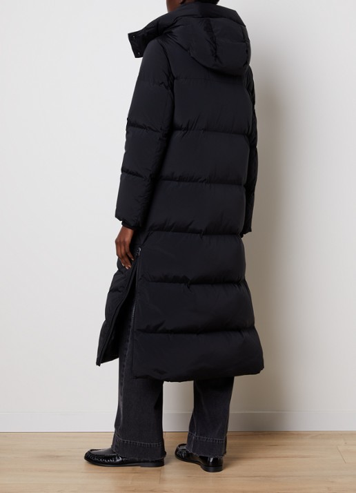 Woolrich Kelly gewatteerde parka met donsvulling en steekzakken - achterkant 6 zwart