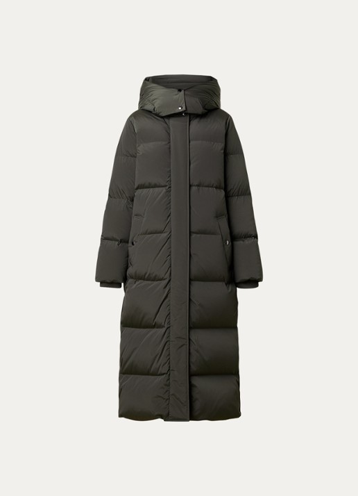 Woolrich Kelly gewatteerde parka met donsvulling en steekzakken - voorkant 5 bronsgroen
