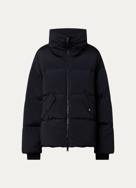 Woolrich Kelly puffer jack met donsvulling en steekzakken - voorkant zwart