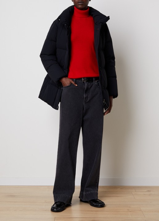 Woolrich Madison gewatteerde jas met donsvulling - voorkant 5 zwart