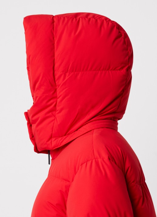 Woolrich Madison gewatteerde jas met donsvulling - detail 2 rood