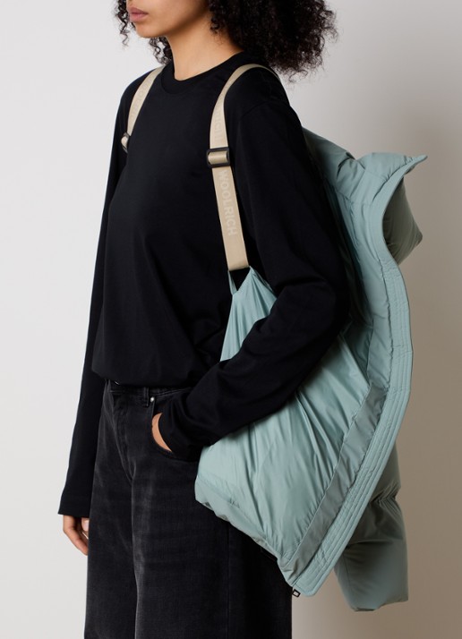 Woolrich Madison puffer jack met donsvulling en capuchon - detail 4 lindegroen