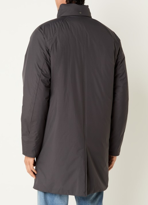 Woolrich Micro gewatteerde parka met opgestikte zakken - achterkant 4 donkergrijs