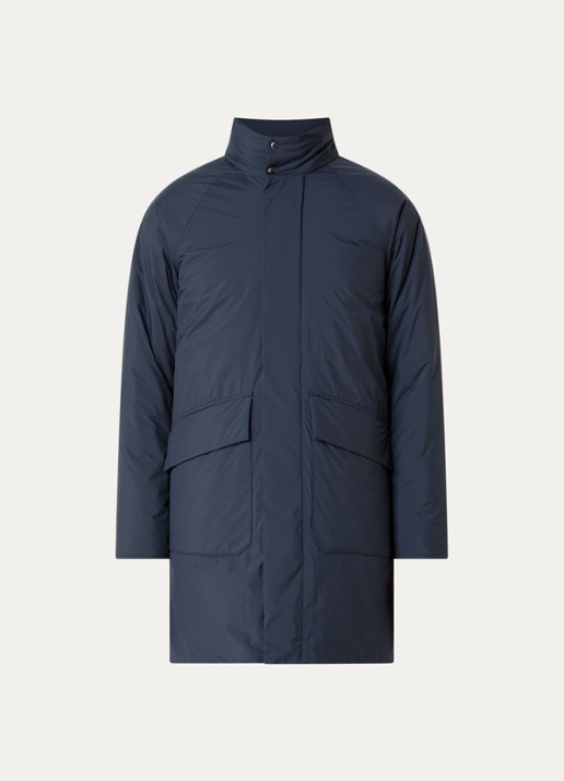 Woolrich Micro gewatteerde parka met opgestikte zakken - voorkant 2 blauw