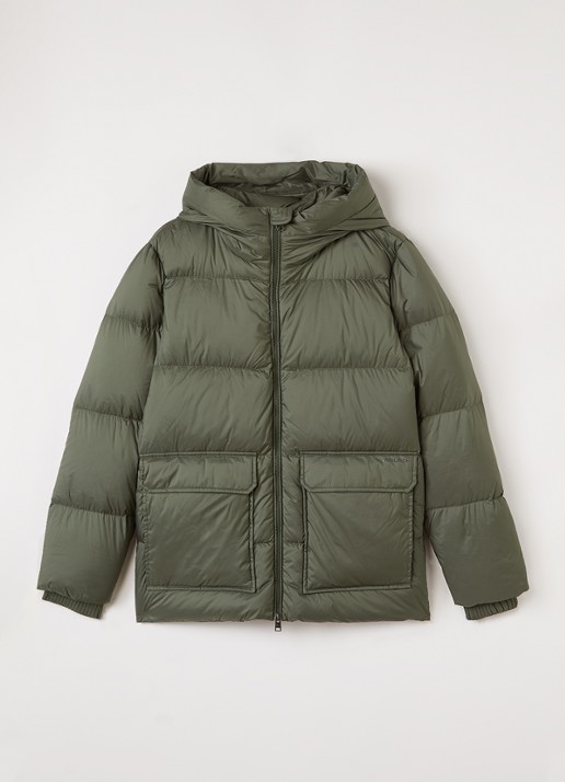 Woolrich Sierra pufferjack met donsvulling - voorkant 2 groen