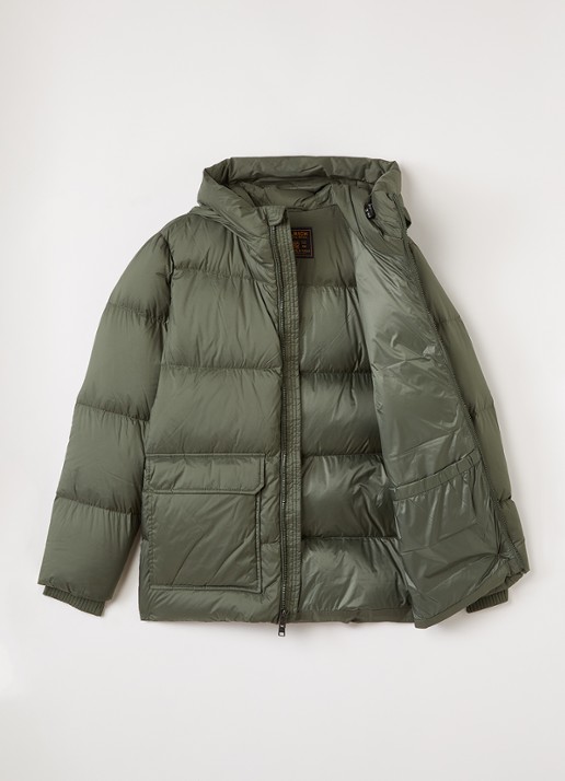 Woolrich Sierra pufferjack met donsvulling - voorkant 3 groen