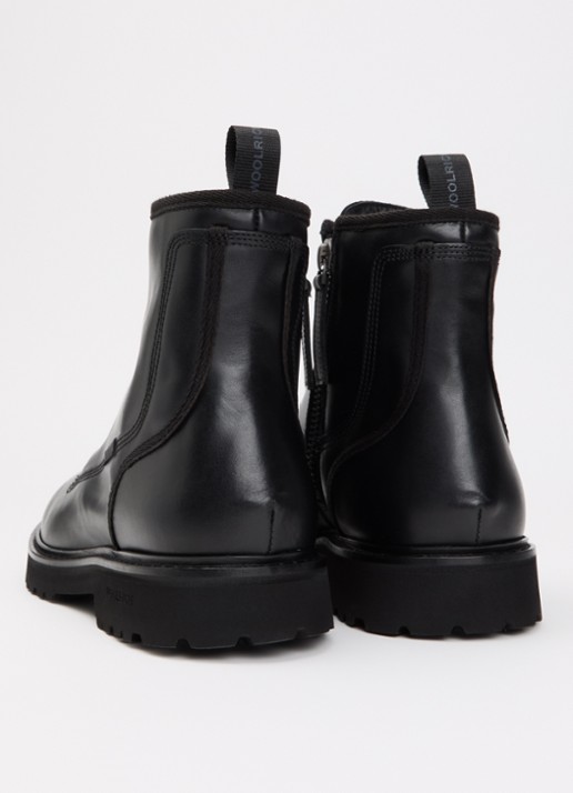 Woolrich Veterboot van kalfsleer - achterkant 4 zwart