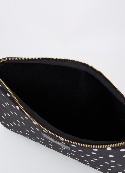 Wouf Grace laptophoes 14 inch met stippenprint - detail 2 zwart