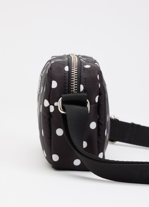 Wouf Grace Mini crossbodytas met stippenprint - detail 4 zwart