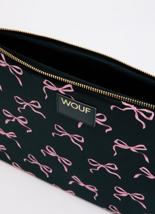 Wouf Juliette laptophoes 13 en 14 inch - detail zwart
