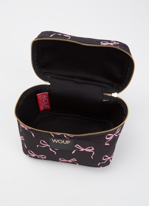 Wouf Juliette make-up tas met print - detail zwart