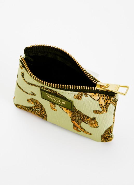 Wouf Leopard small toilettas  - voorkant 2 groen