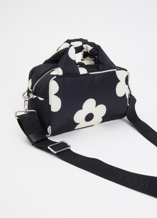 Wouf Night Daisy handtas met afneembare schouderriem - achterkant 5 zwart