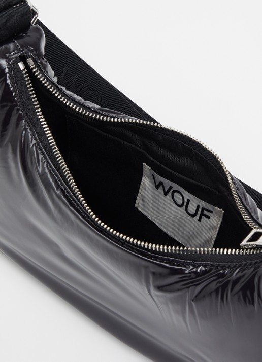 Wouf Night schoudertas met logo en verstelbare schouderriem - detail 2 zwart