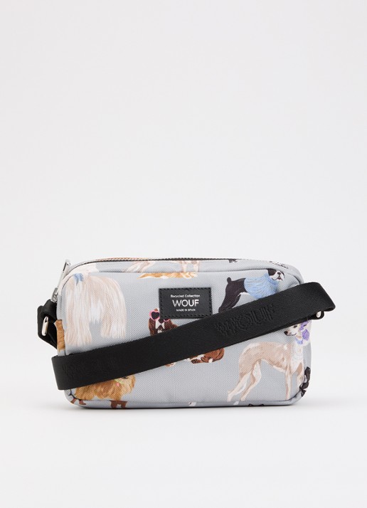 Wouf Puppy Mini crossbodytas met print
