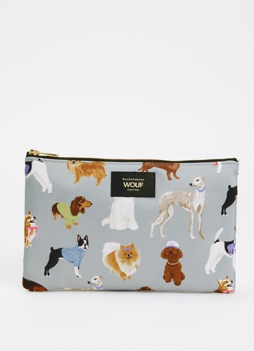 Wouf Puppy XL toilettas met print - voorkant multicolor