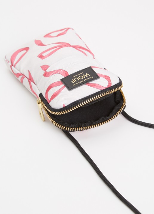 Wouf Rita crossbody telefoonhoes met print - voorkant 2 roze