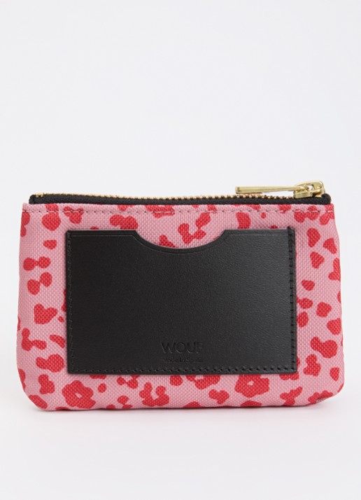 Wouf Roar portemonnee met print - achterkant 3 roze