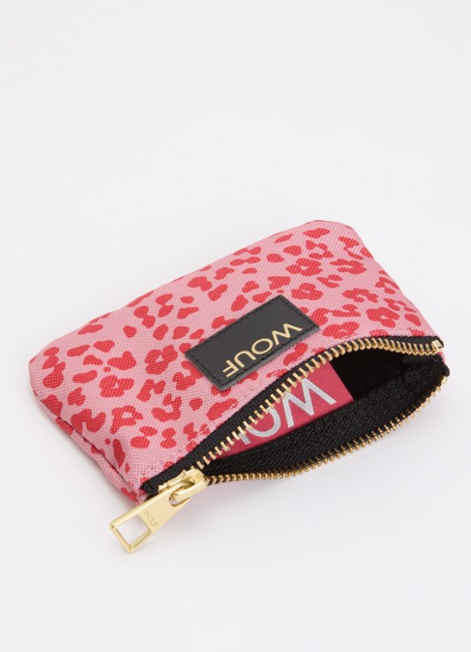 Wouf Roar portemonnee met print - voorkant 2 roze