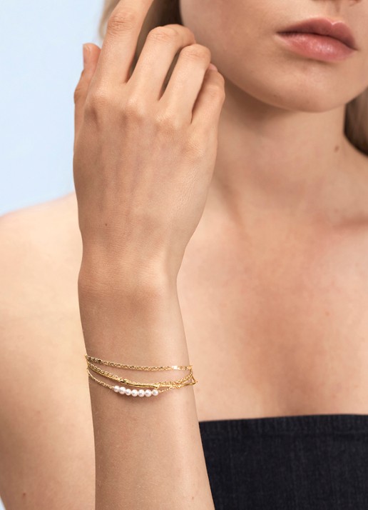 Wouters & Hendrix Armband van zilver - voorkant 2 goud