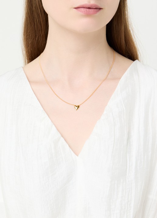 Wouters & Hendrix Ketting met hanger verguld - voorkant 2 goud