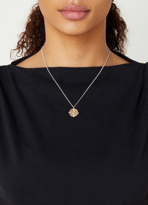 Wouters & Hendrix Ketting van sterling zilver met hanger - voorkant 2 goud