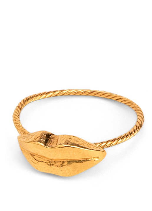 Wouters & Hendrix Lip ring verguld - detail 3 goud
