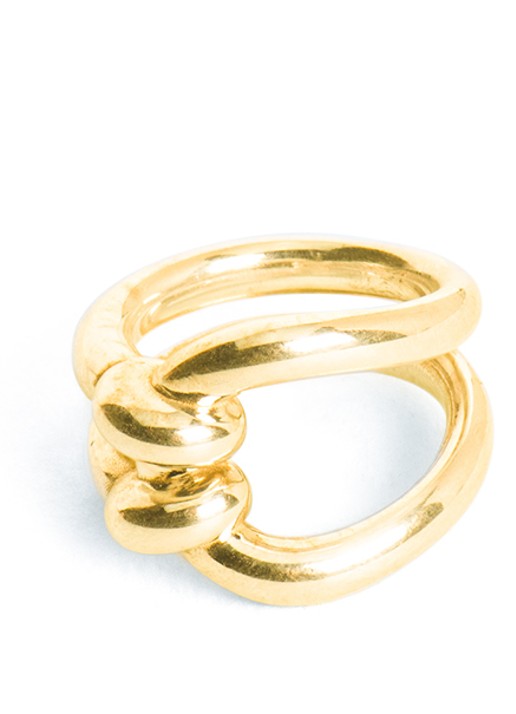 Wouters & Hendrix Mariner's lock ring verguld - voorkant 5 goud