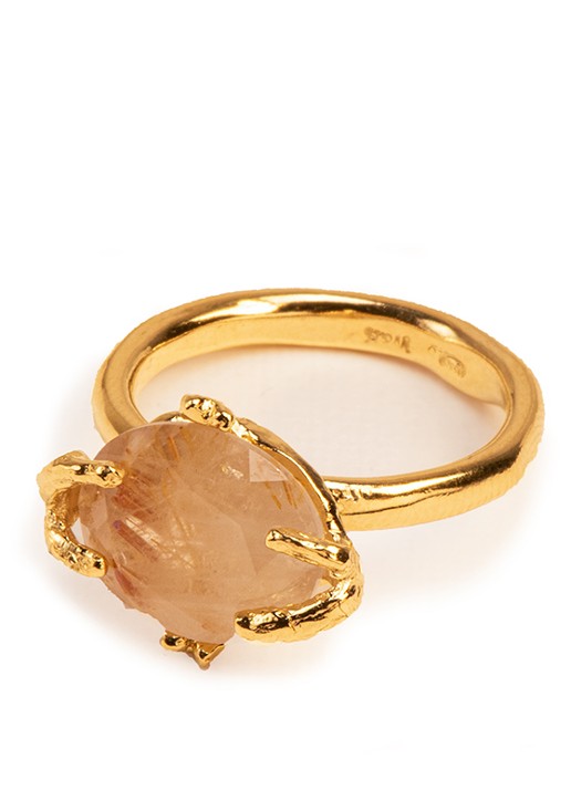 Wouters & Hendrix Ring met rutiel kwarts - detail 4 goud
