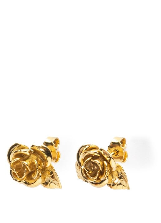Wouters & Hendrix Rose oorstekers verguld - detail 3 goud