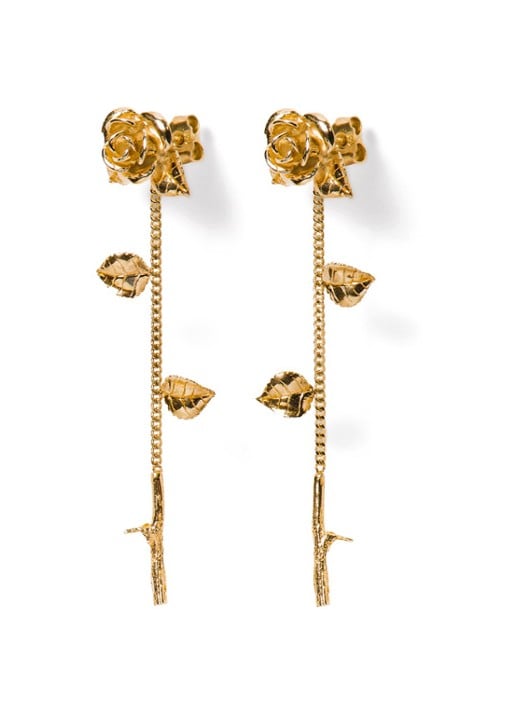 Wouters & Hendrix Rose oorstekers verguld - detail 3 goud