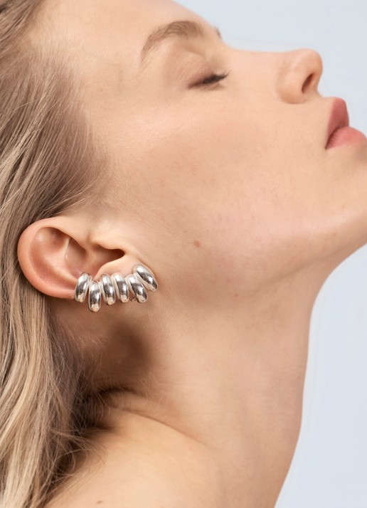 Wouters & Hendrix  The Classic Climber ear cuff verguld - voorkant 2 zilver