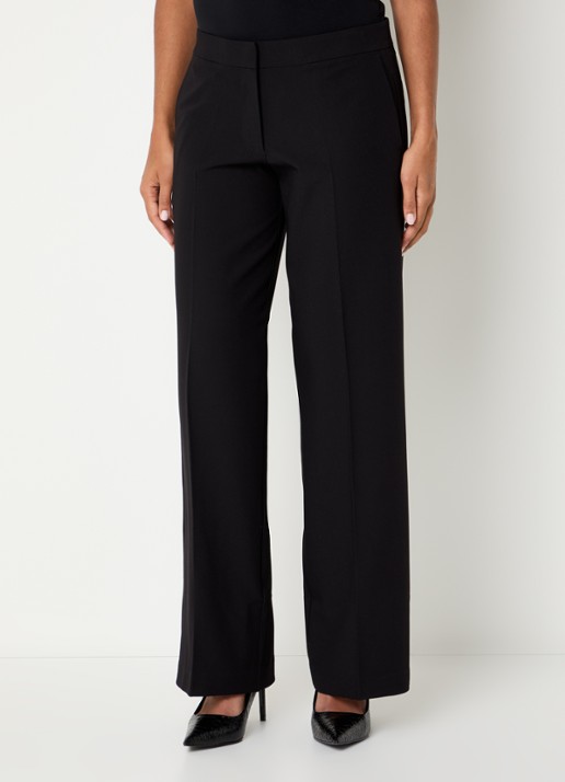 WRSTBHVR Elika low waist wide fit broek met steekzakken