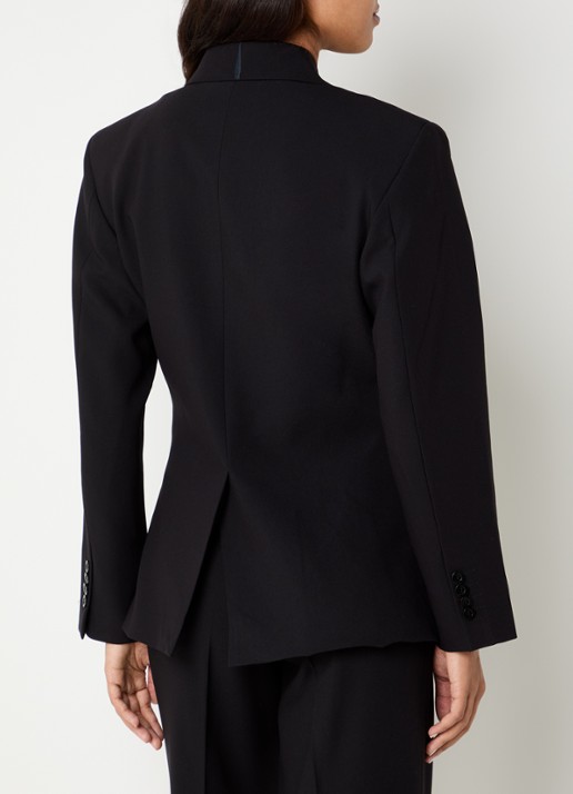 WRSTBHVR Estelle blazer met paspelzakken - achterkant zwart