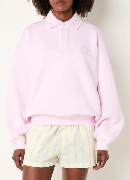 WRSTBHVR Frido sweater met polokraag en 3D logo