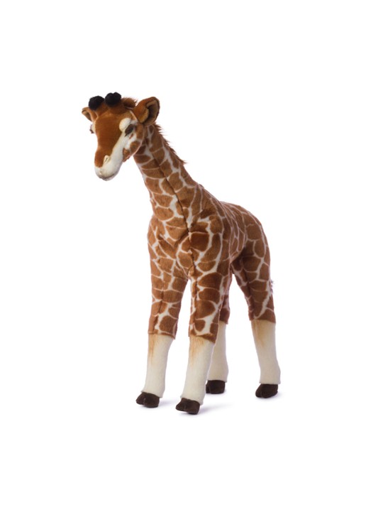 WWF Giants giraffe knuffel 75 cm - voorkant 2 bruin