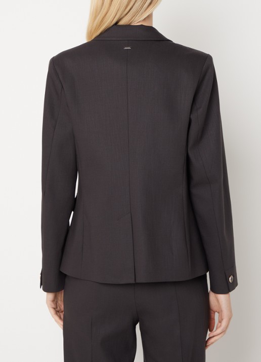 Xandres Bonanza double-breasted blazer in wolblend - achterkant 4 bruin