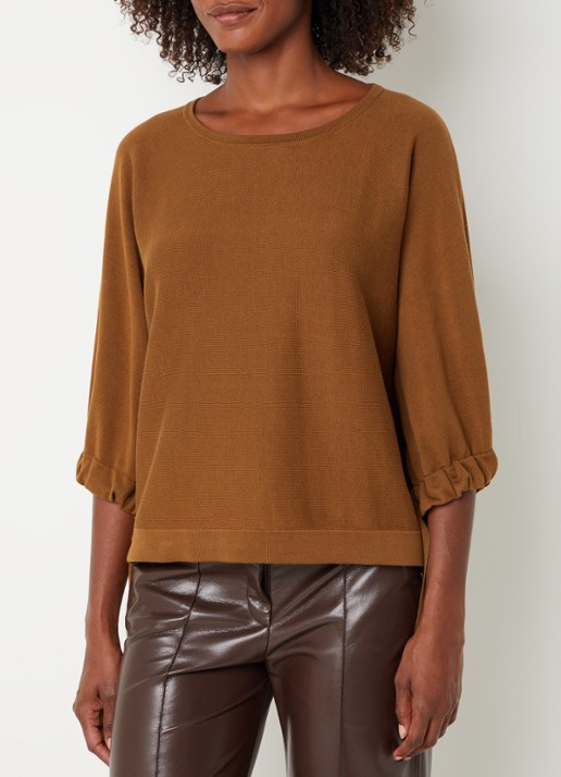 Xandres Fijngebreide pullover met ronde hals