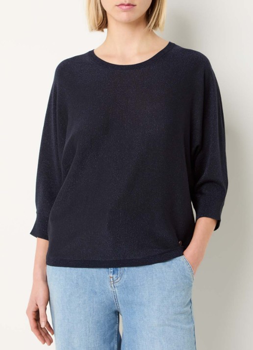 Xandres Gerrett fijngebreide top met lurex